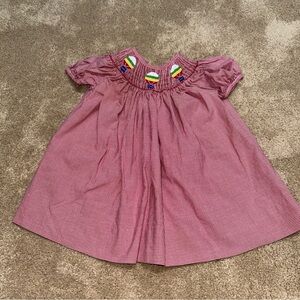Simply Smock Size 3 Months Red White Hot Air Balloons Smock Dress